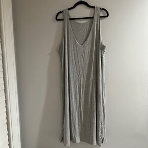 Cozy Earth Premium‎ Viscose Bamboo Maxi Dress XXXL Grey Sleeveless Loungewear
